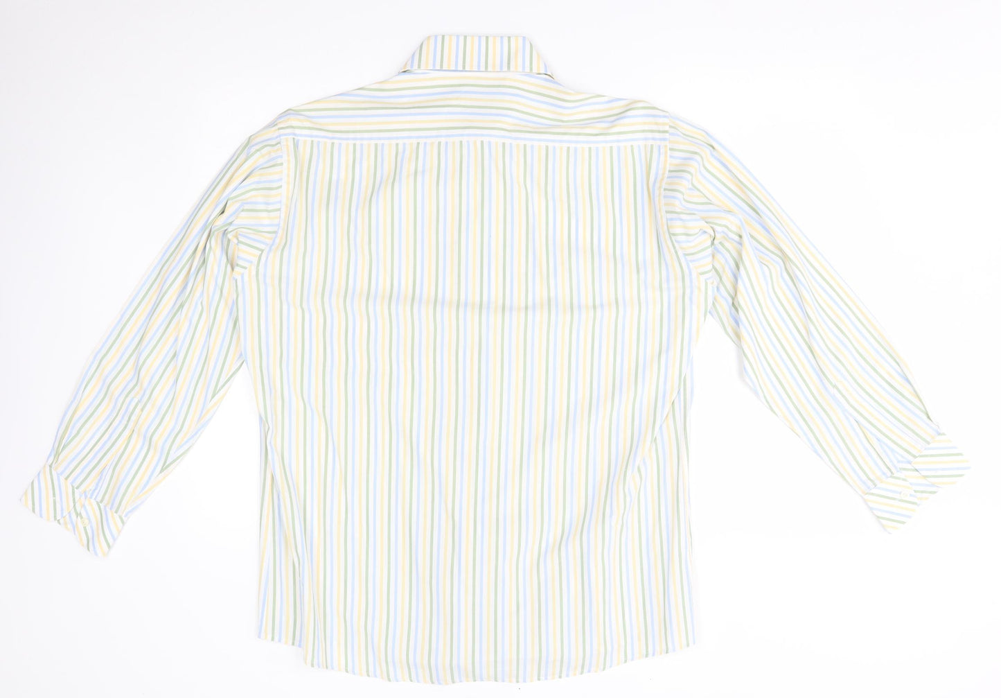 Pierre Cardin Mens Multicoloured Striped   Dress Shirt Size 16
