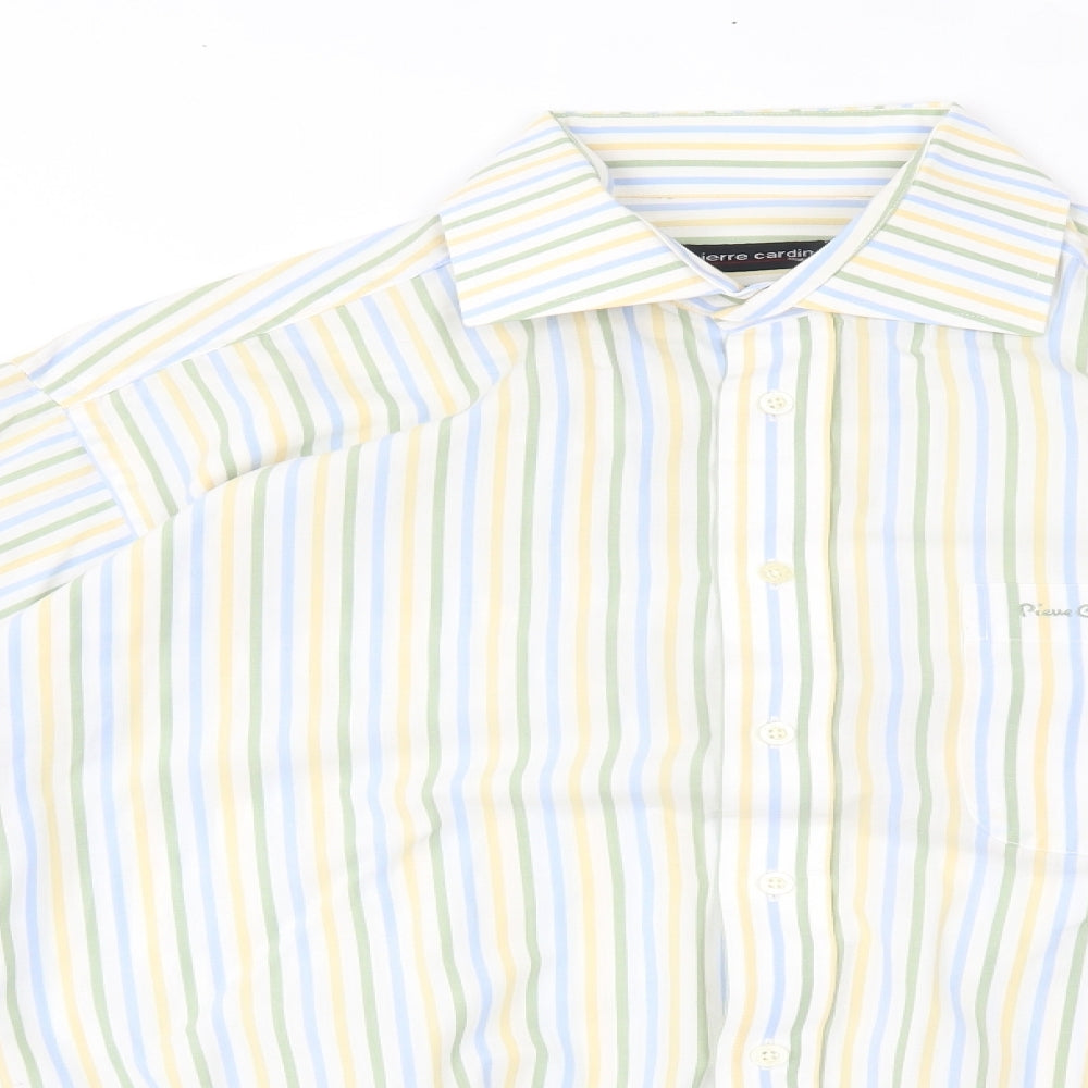 Pierre Cardin Mens Multicoloured Striped   Dress Shirt Size 16