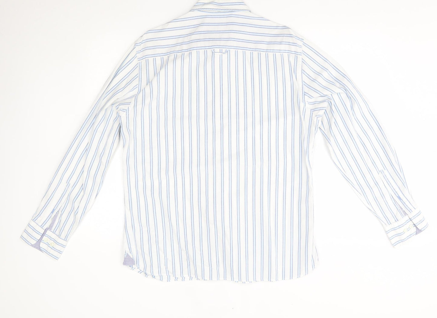 Blue Harbour Mens Blue Striped   Button-Up Size L