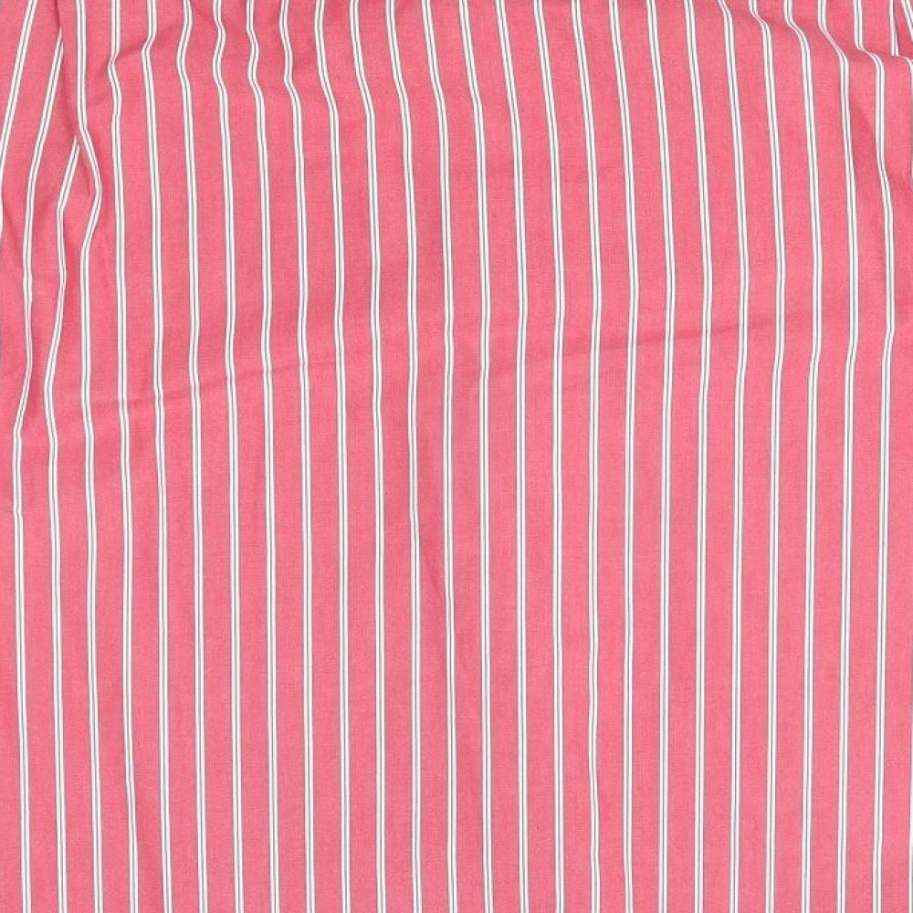 Austin Reed Mens Red Striped   Dress Shirt Size L