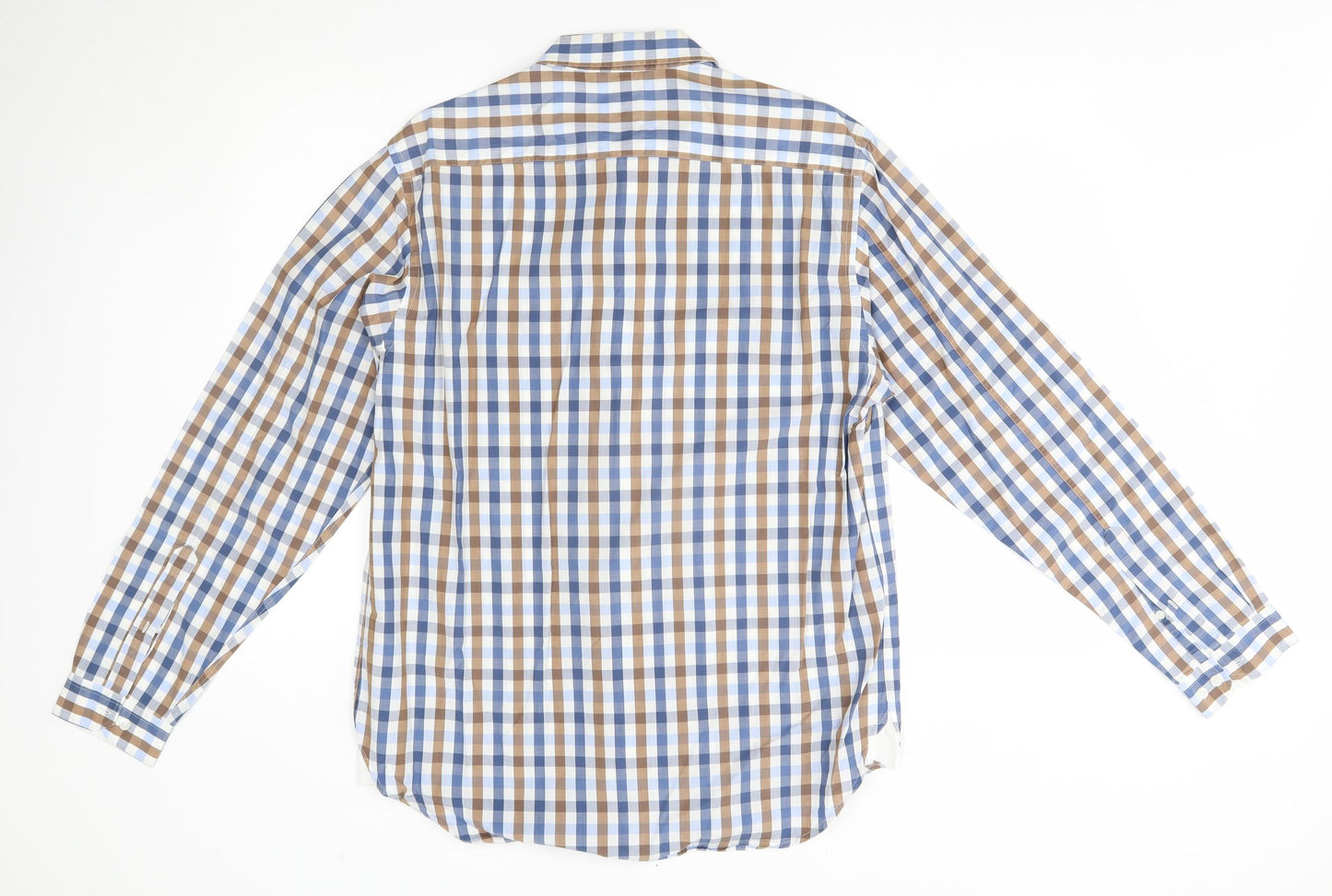 Viyella Mens Multicoloured Plaid   Dress Shirt Size L
