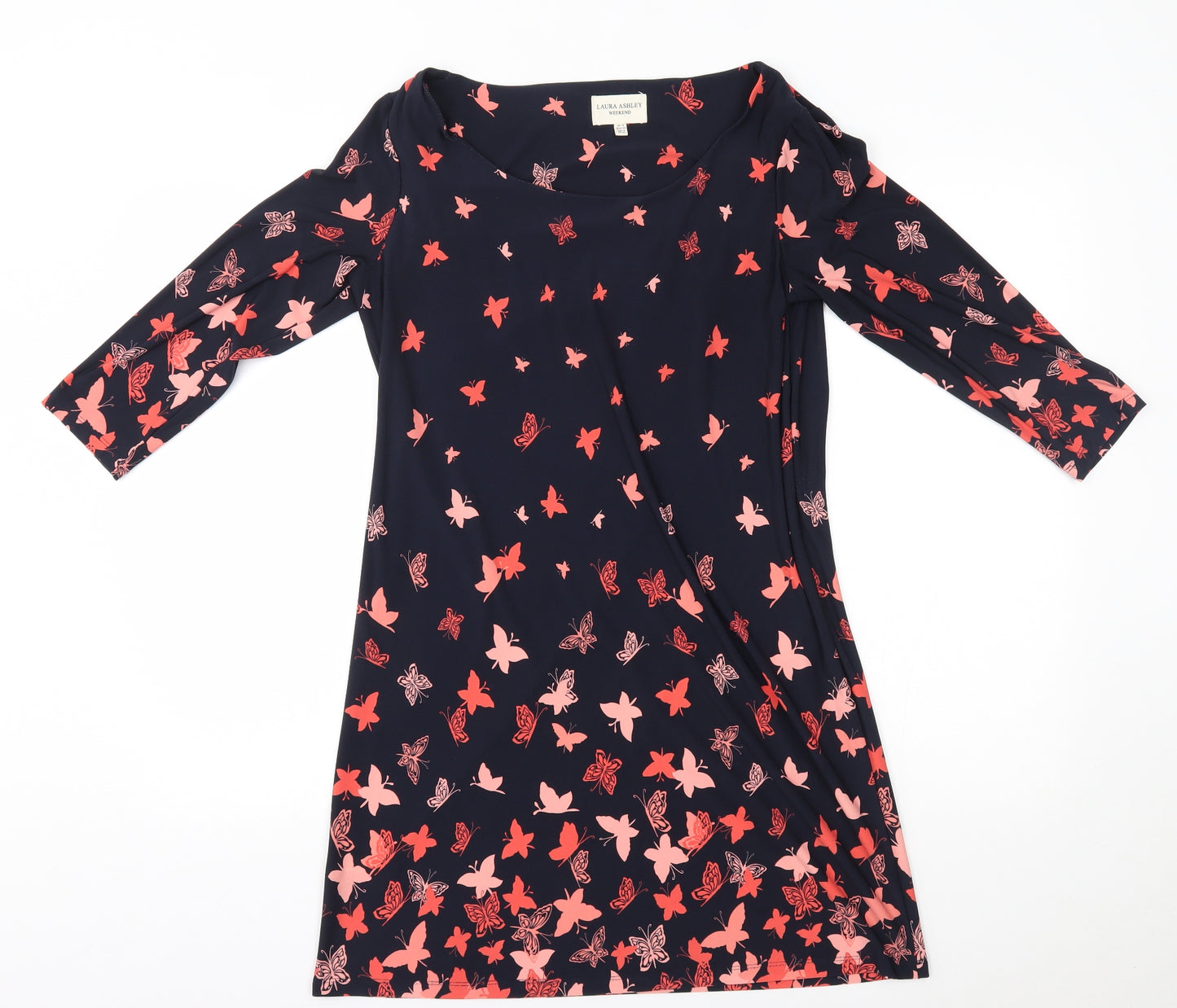 Laura Ashley Womens Black   A-Line  Size 12  - butterfly pattern