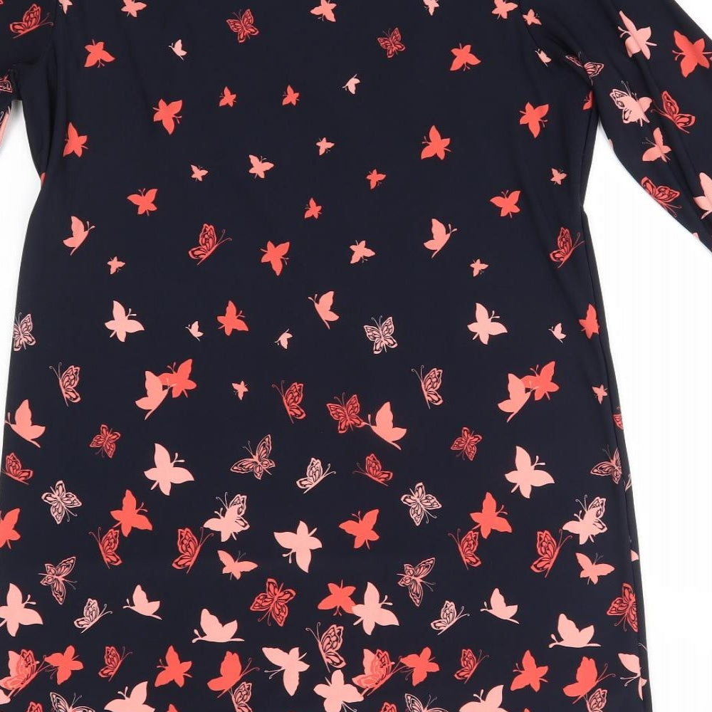 Laura Ashley Womens Black   A-Line  Size 12  - butterfly pattern