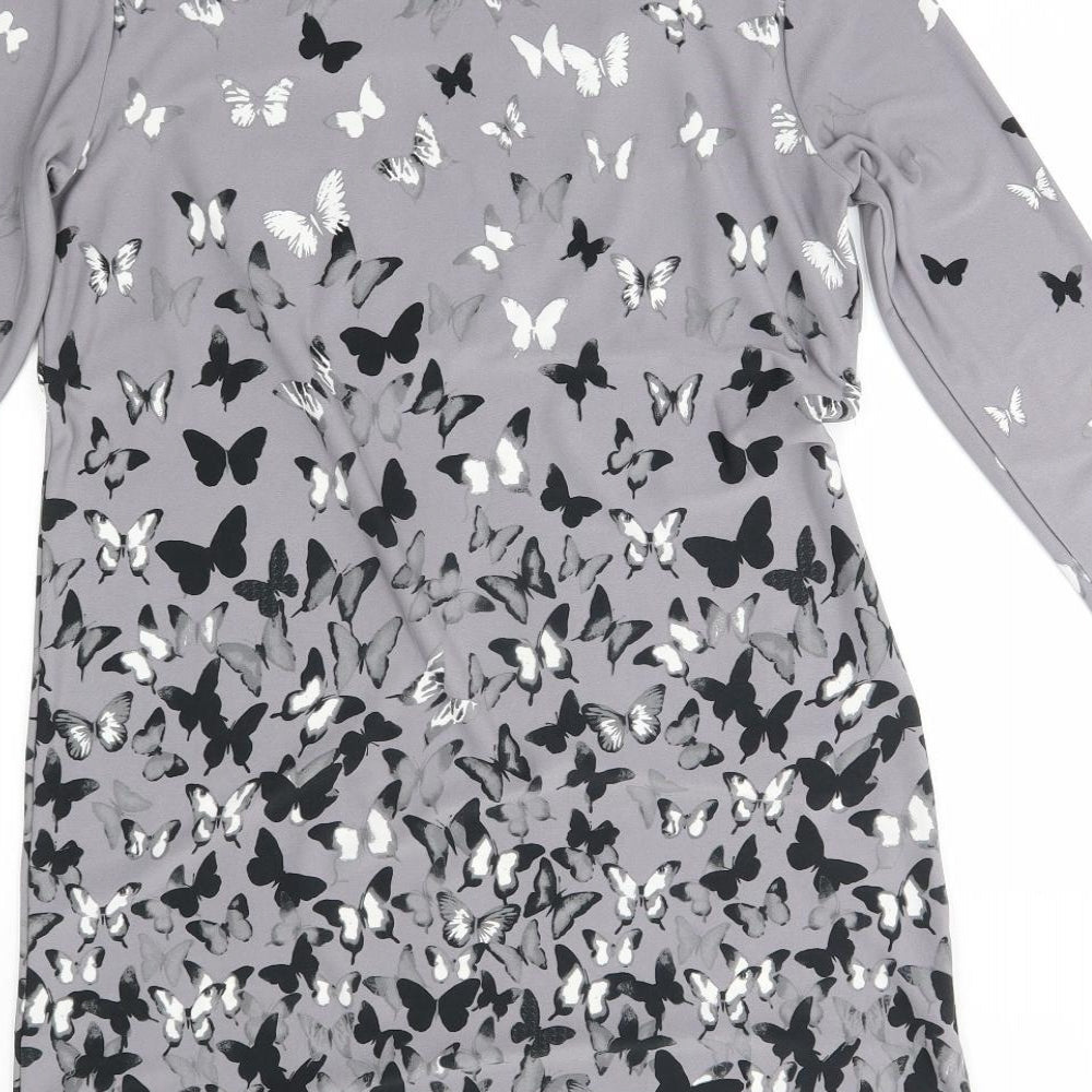 Laura Ashley Womens Grey   A-Line  Size 12