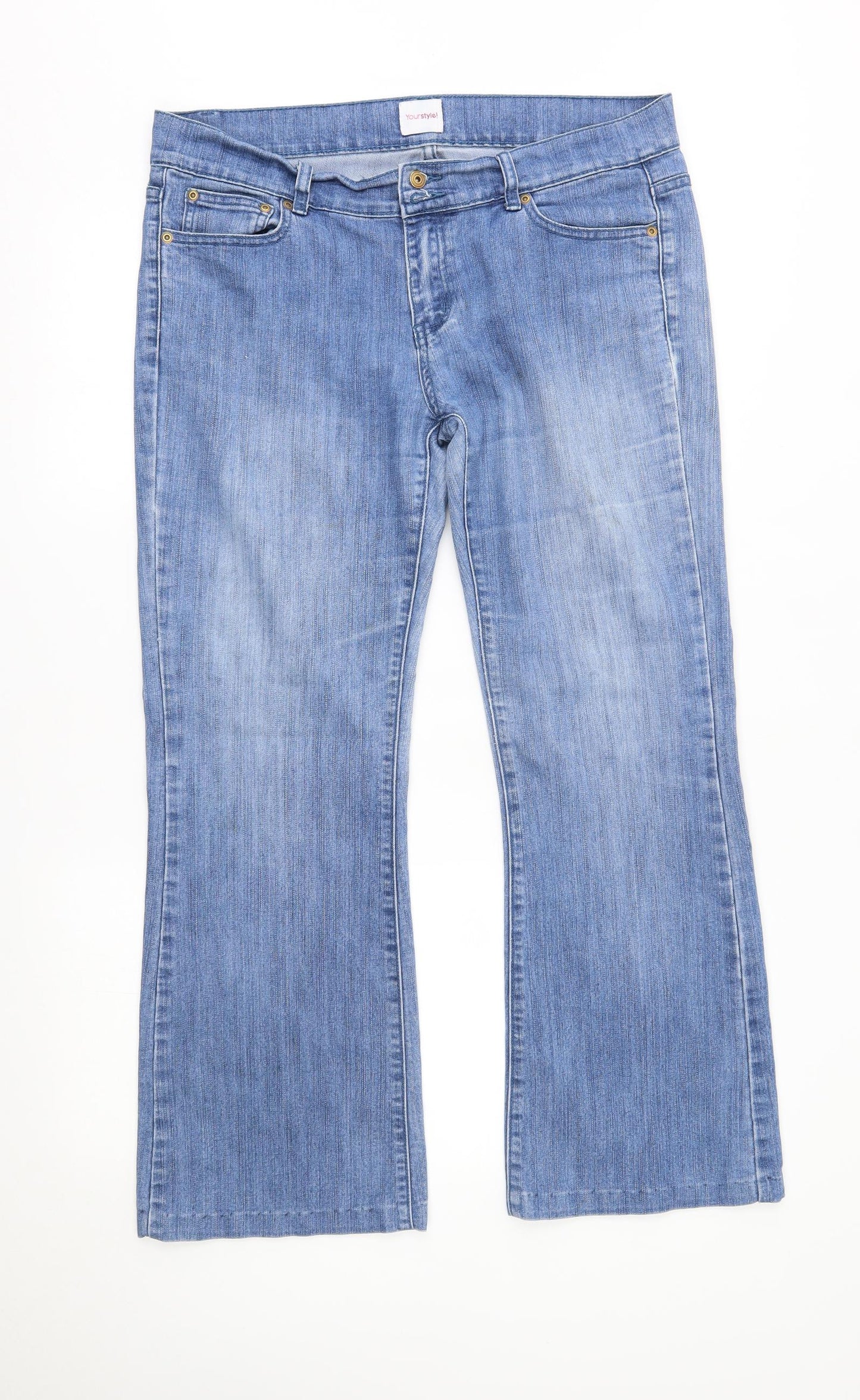 Your style Womens Blue   Bootcut Jeans Size 16 L28 in