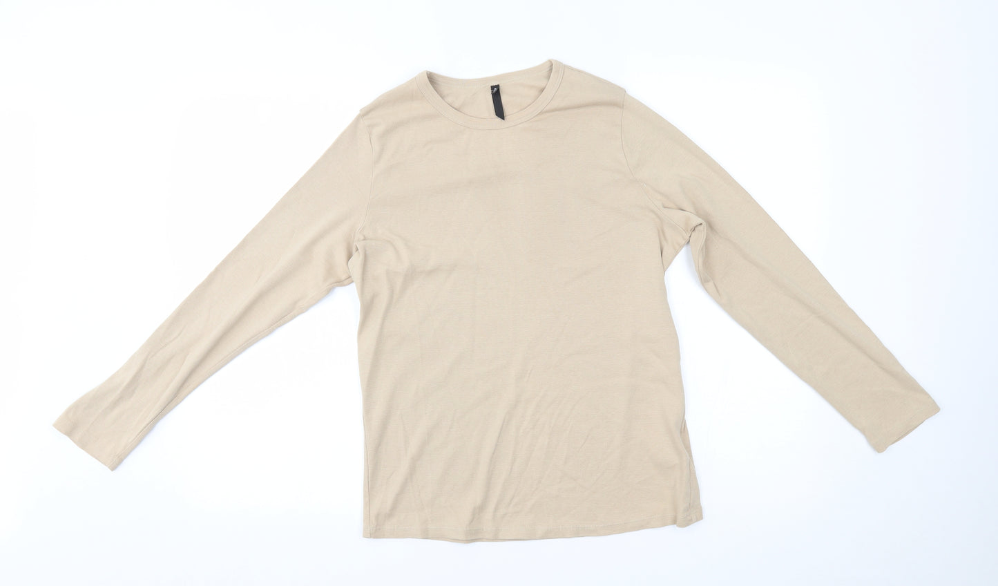 M&S Womens Beige   Basic T-Shirt Size 18