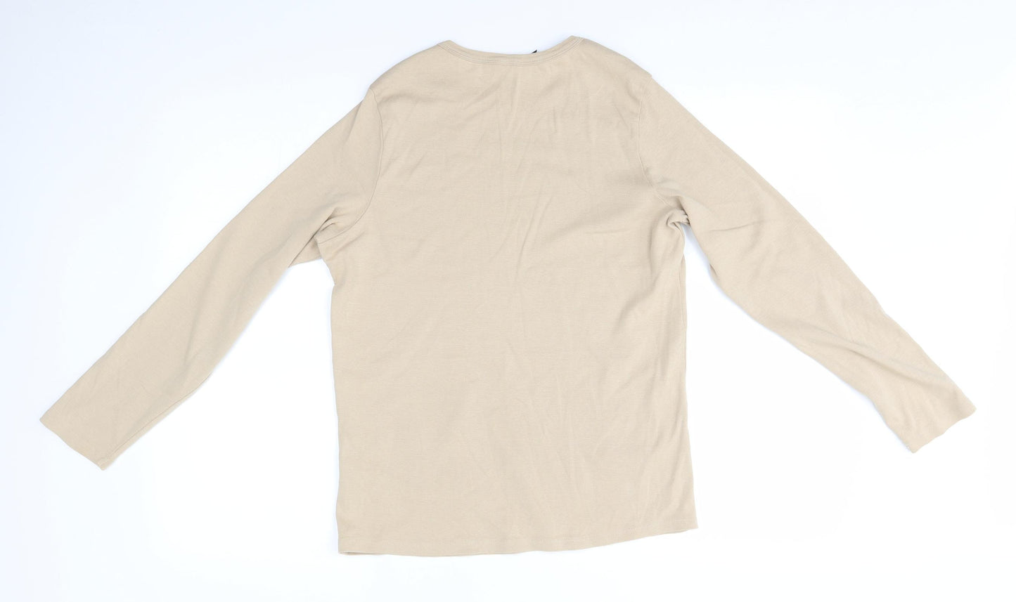 M&S Womens Beige   Basic T-Shirt Size 18