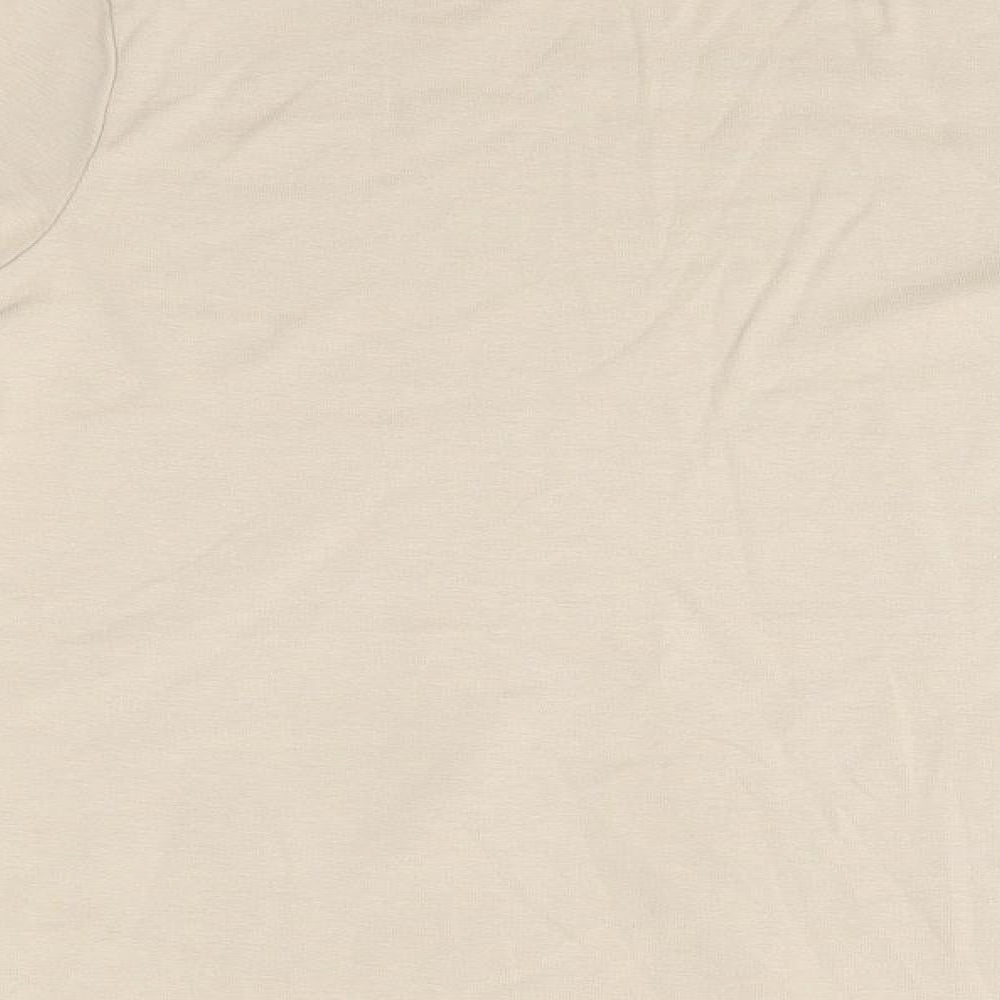 M&S Womens Beige   Basic T-Shirt Size 18