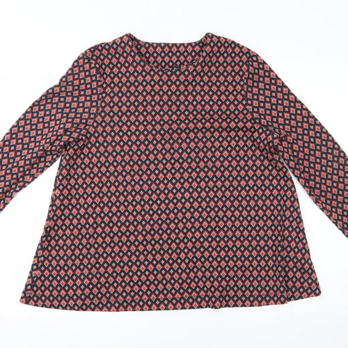 River Island Womens Orange Argyle/Diamond  Pullover Jumper Size 16
