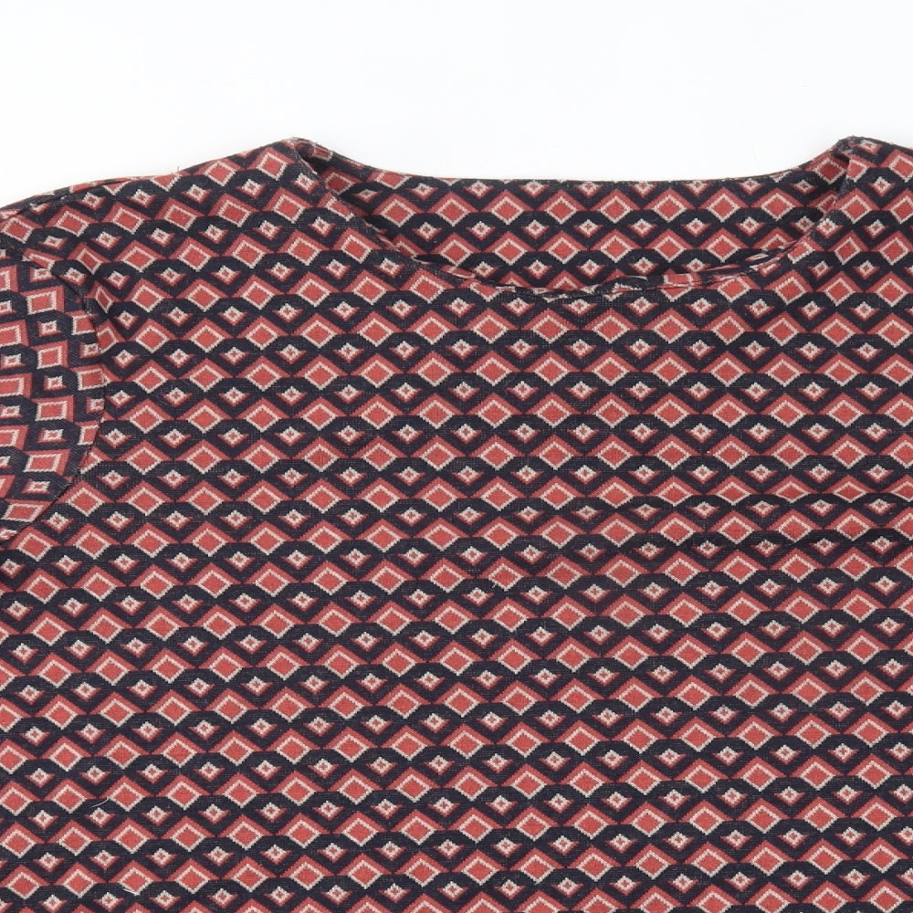River Island Womens Orange Argyle/Diamond  Pullover Jumper Size 16