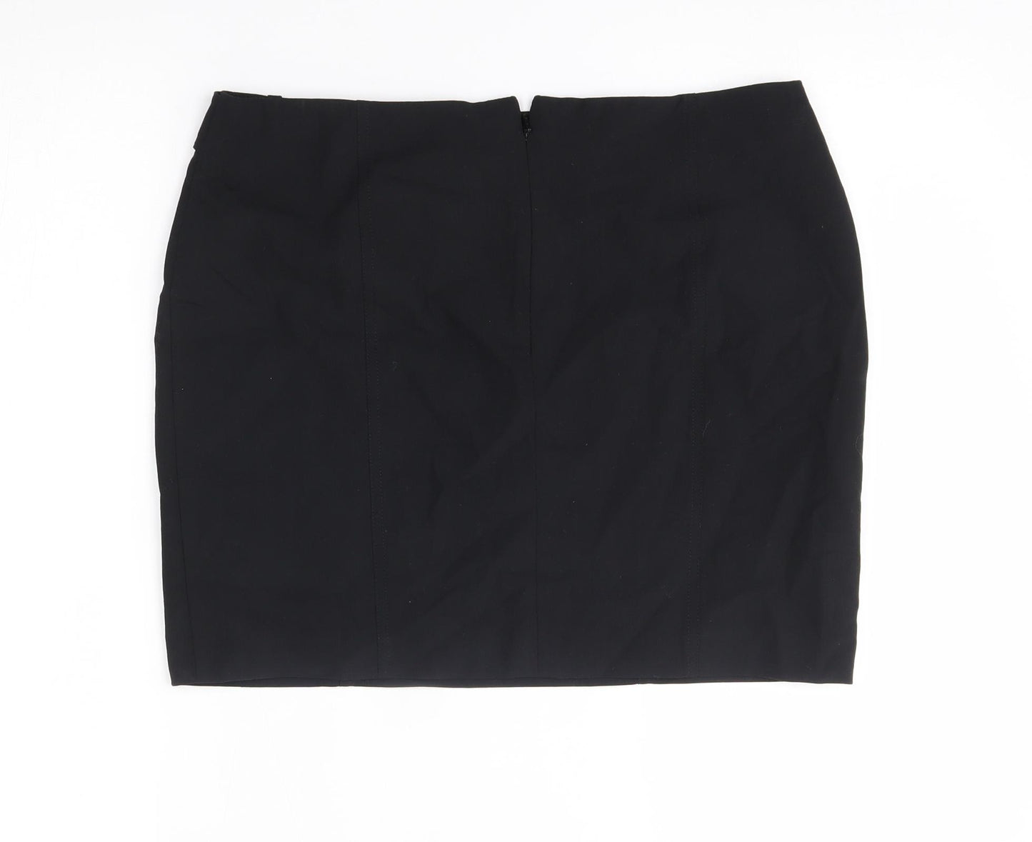 NEXT Womens Black   Straight & Pencil Skirt Size 12  - belted