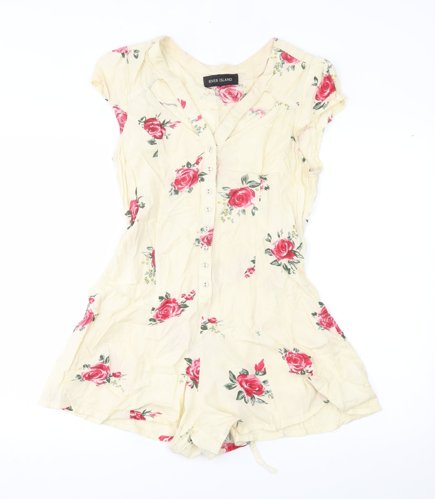 River Island Womens Beige Flecked  Romper One-Piece Size 14