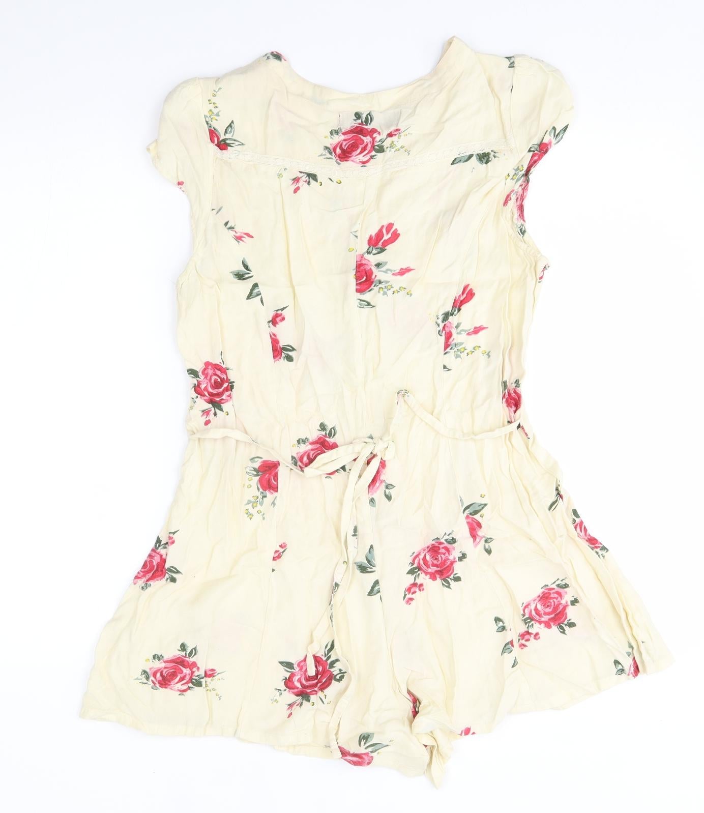 River Island Womens Beige Flecked  Romper One-Piece Size 14