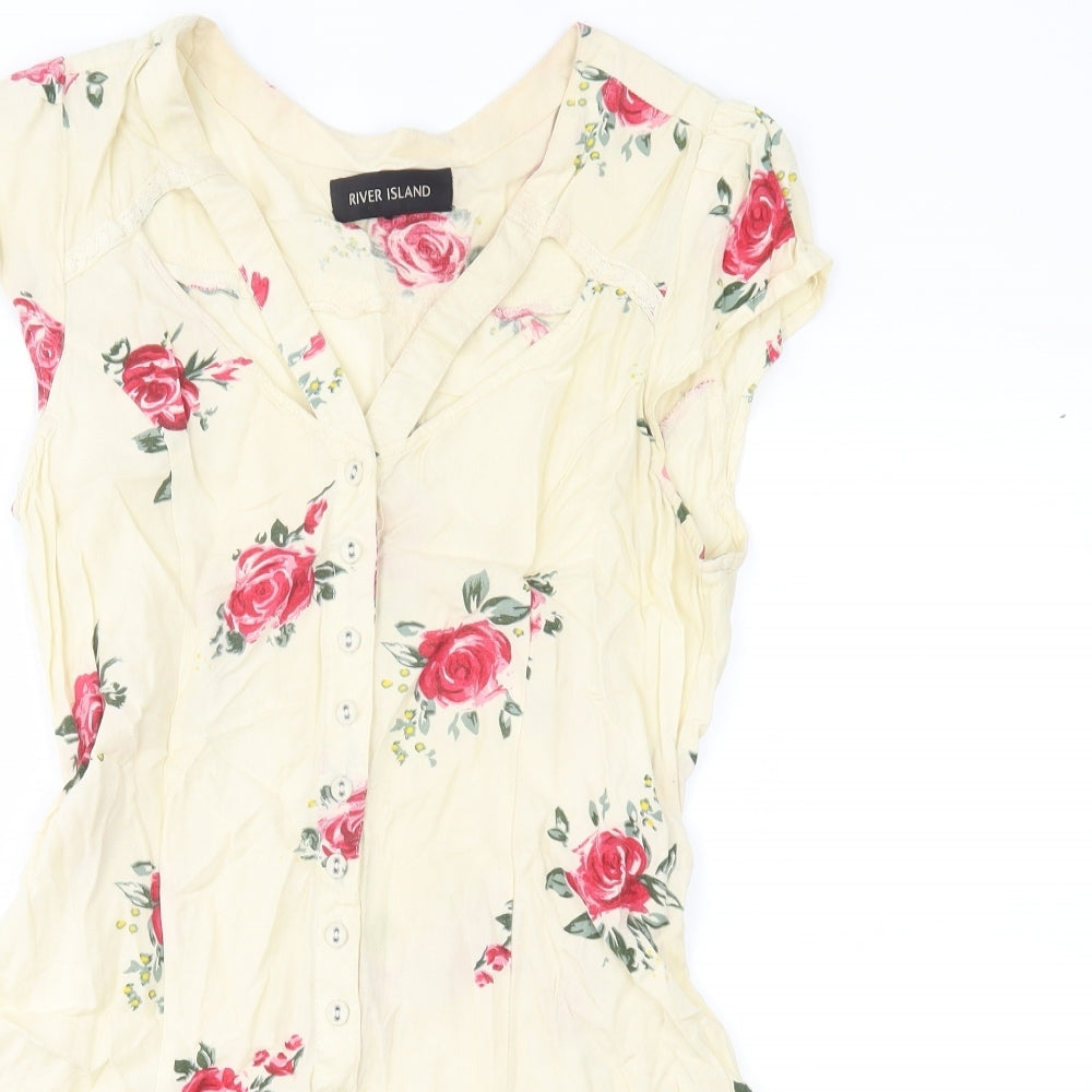 River Island Womens Beige Flecked  Romper One-Piece Size 14