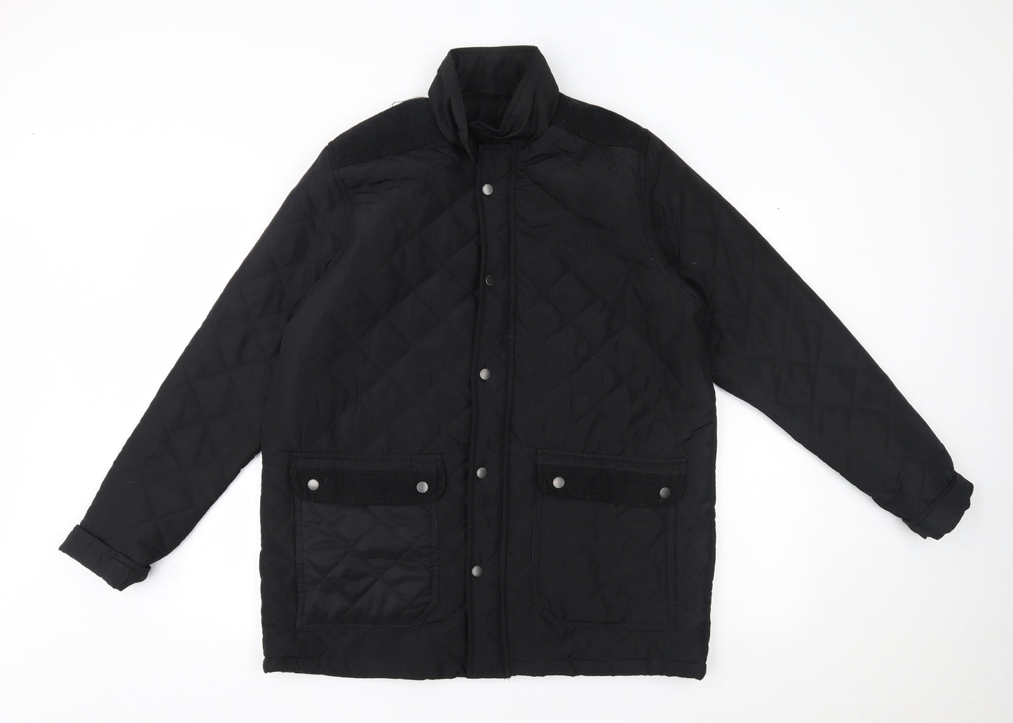 Pierre Cardin Mens Black   Quilted Coat Size L