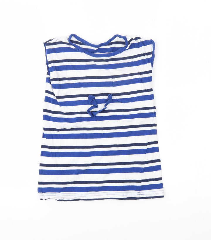 Lily & dan Girls Blue Striped Basic Blouse Size 3-4 Years