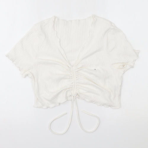 SheIn Womens White   Basic Blouse Size 2XL
