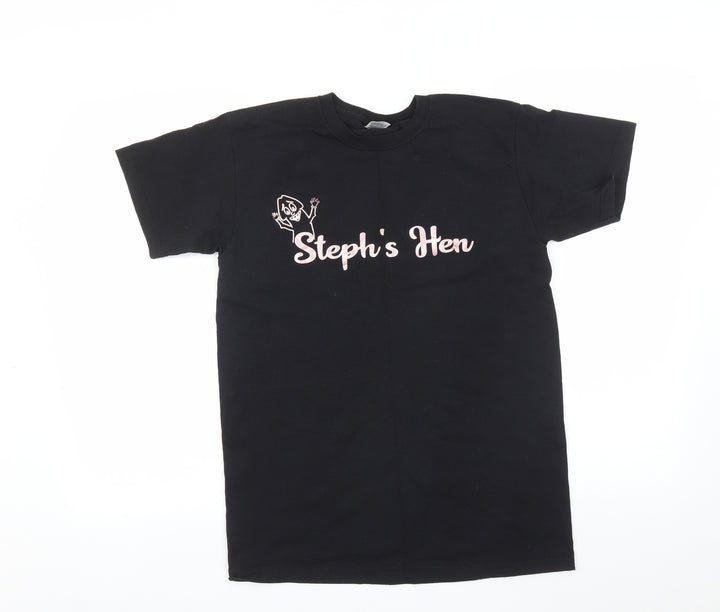 Fruit of the Loom Womens Black   Basic T-Shirt Size S