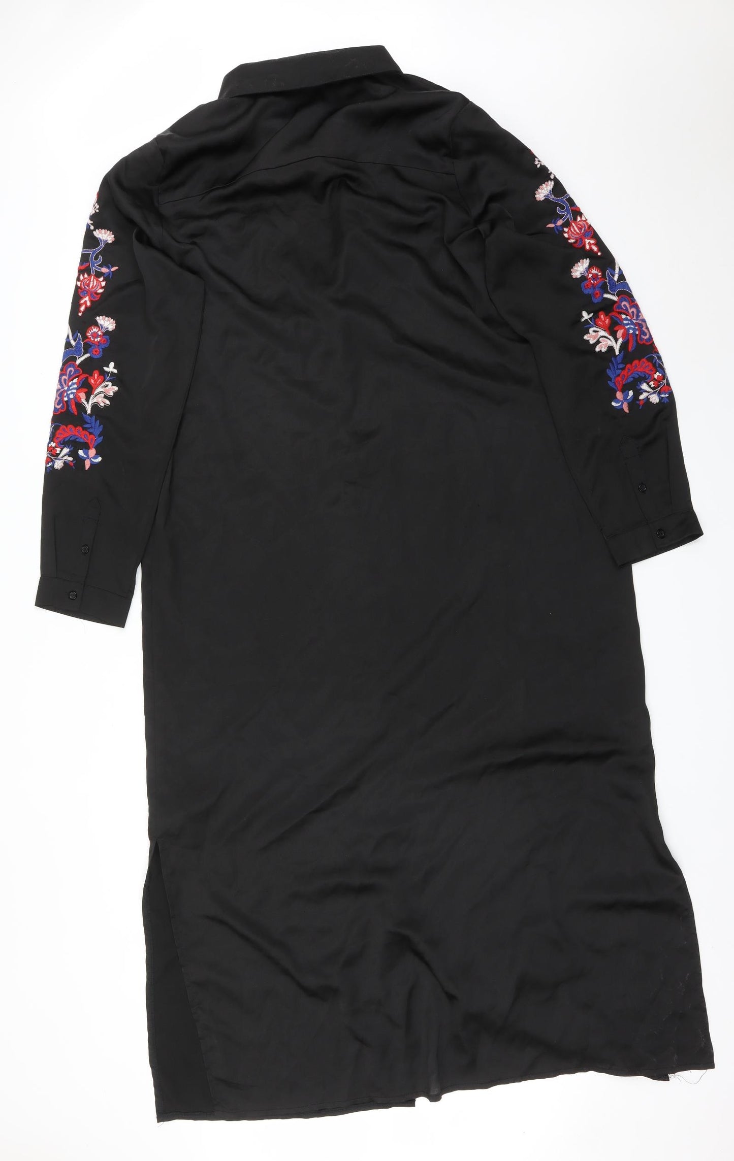 ALICE&YOU Womens Black Floral  Shirt Dress  Size 18