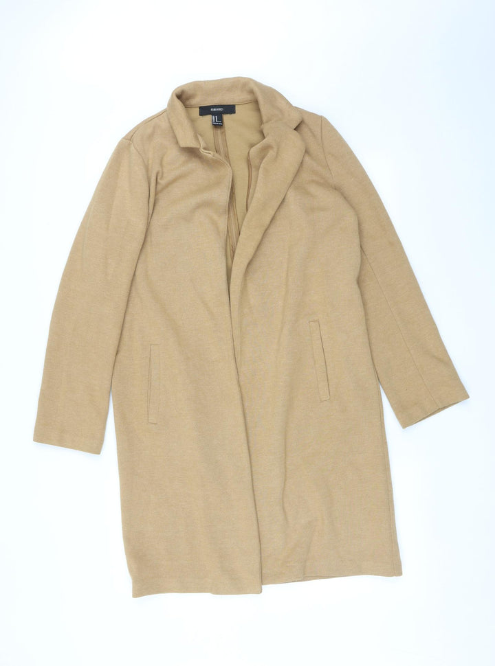 FOREVER 21 Womens Brown Overcoat Coat Size M