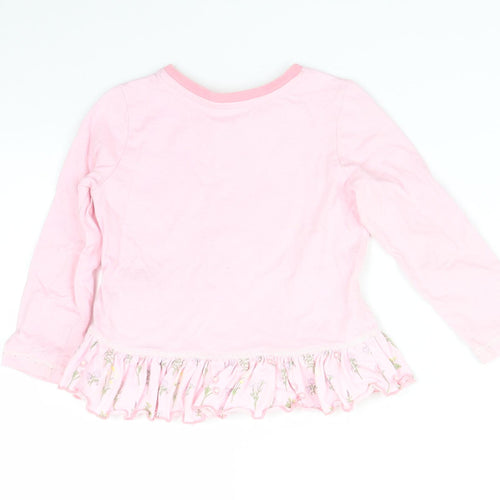 Disney Girls Pink   Basic T-Shirt Size 3 Years