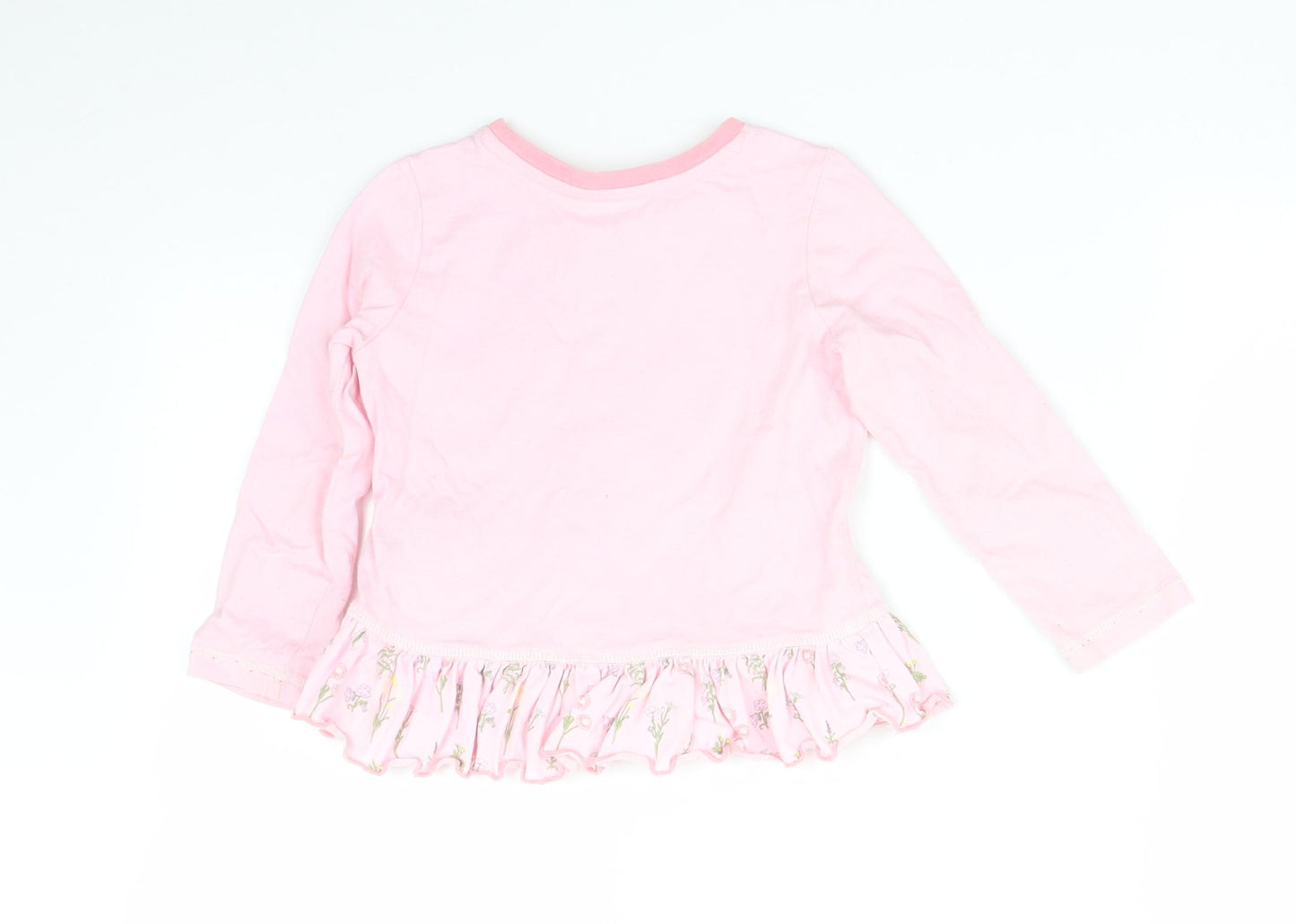 Disney Girls Pink   Basic T-Shirt Size 3 Years