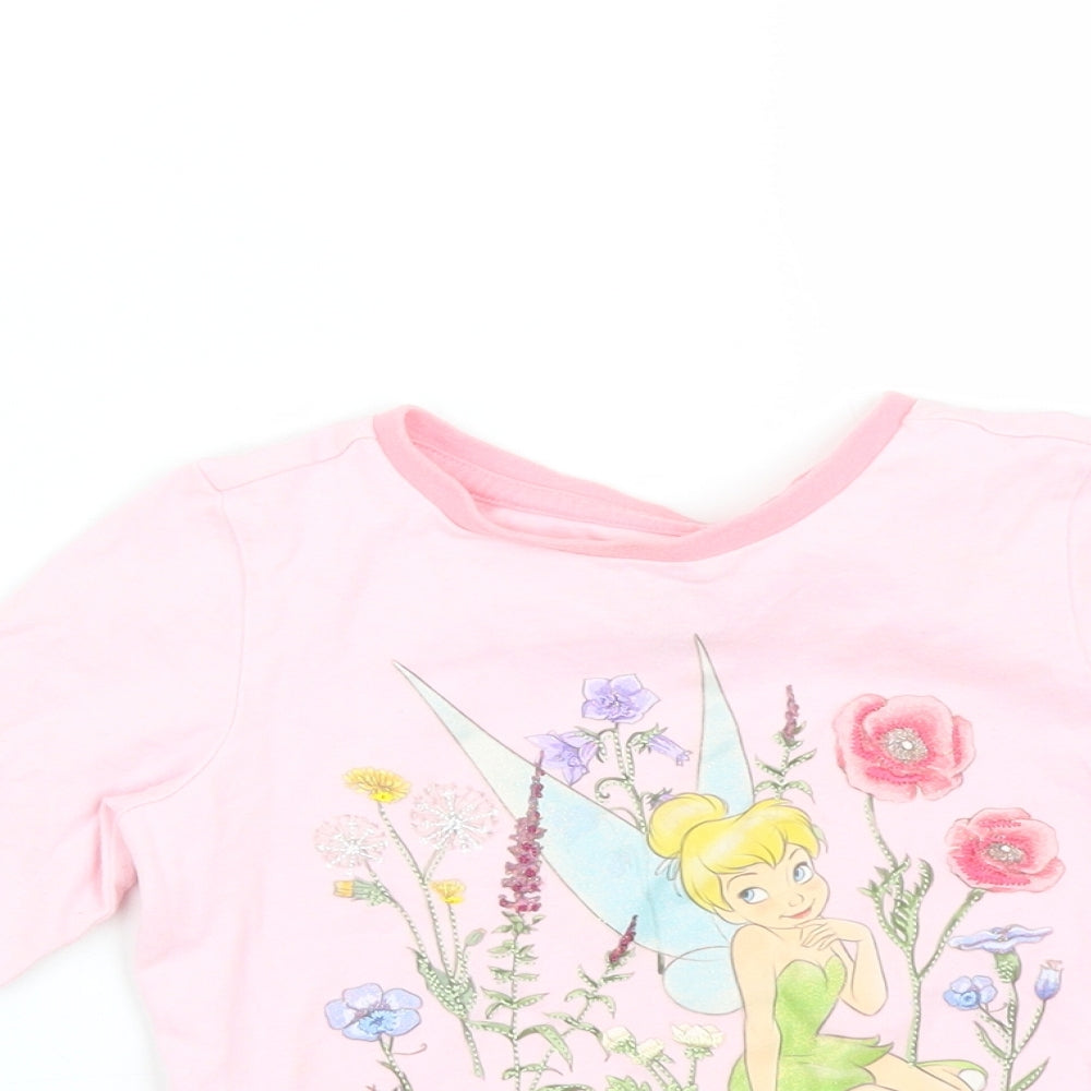 Disney Girls Pink   Basic T-Shirt Size 3 Years
