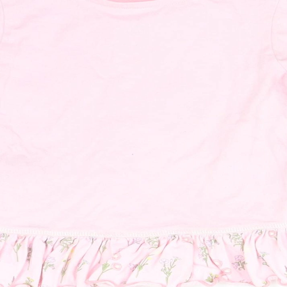 Disney Girls Pink   Basic T-Shirt Size 3 Years