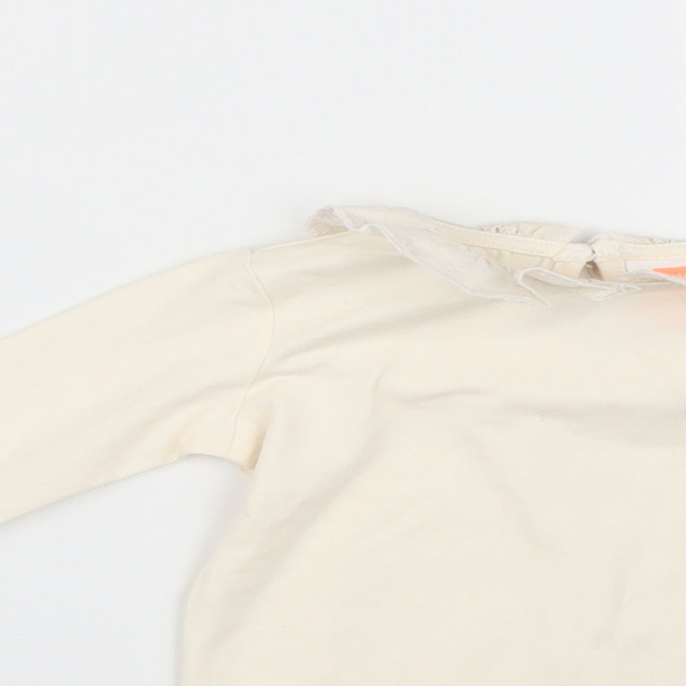 HEMA Girls Orange   Basic T-Shirt Size 6-9 Months