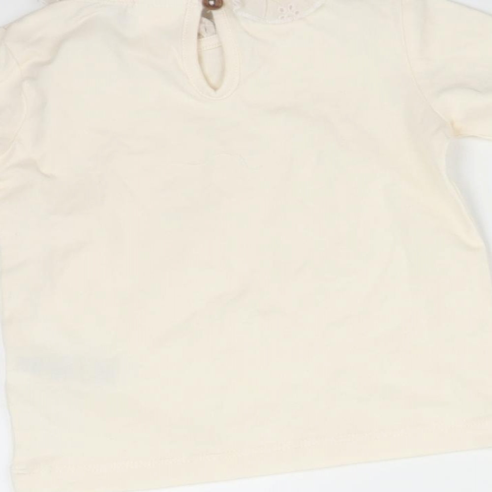 HEMA Girls Orange   Basic T-Shirt Size 6-9 Months