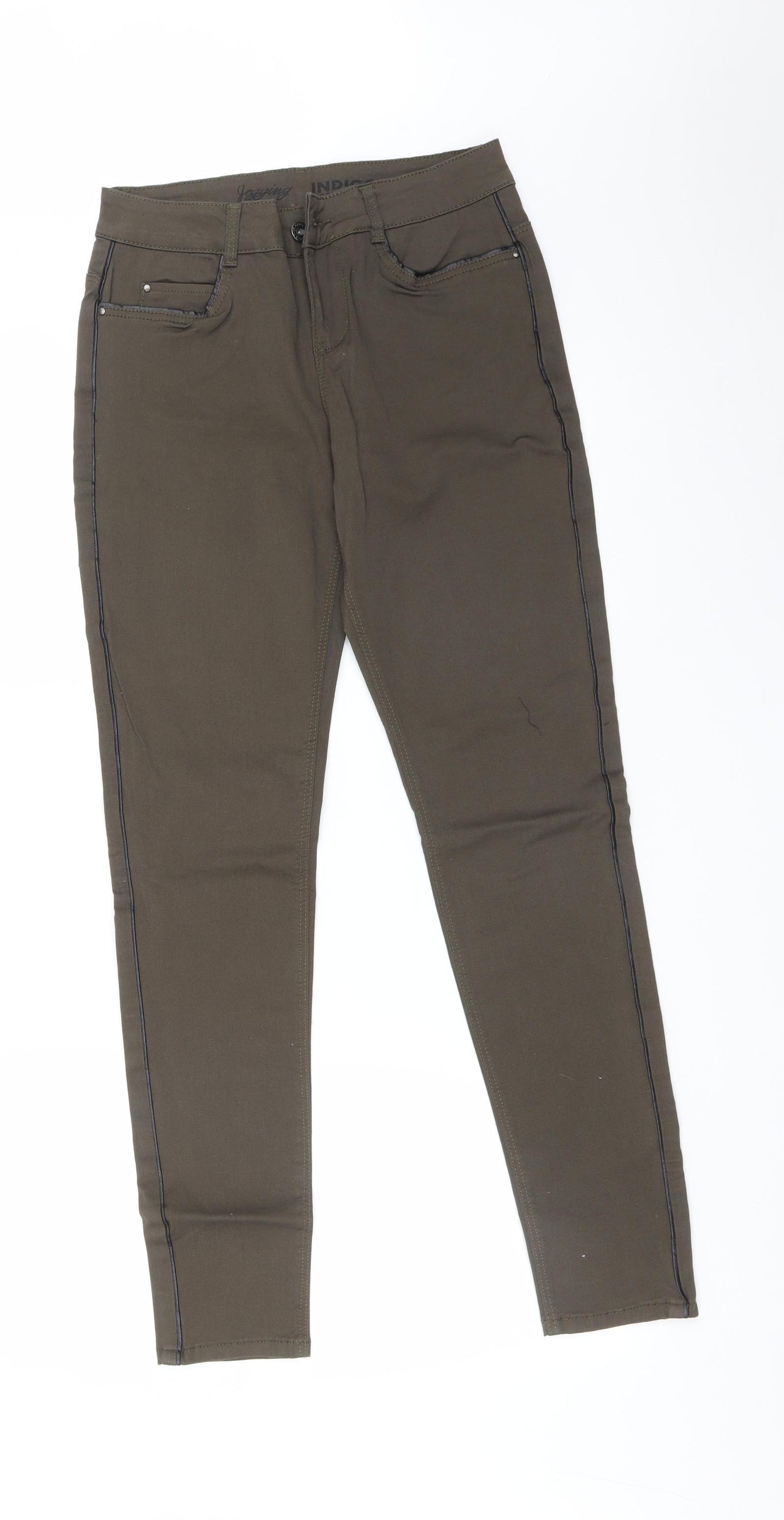 M&S Womens Green   Jegging Jeans Size 10 L30 in