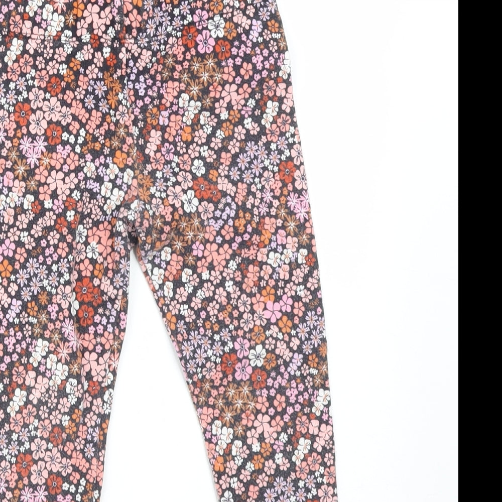 H&M Girls Multicoloured Floral  Jegging Trousers Size 3-4 Years