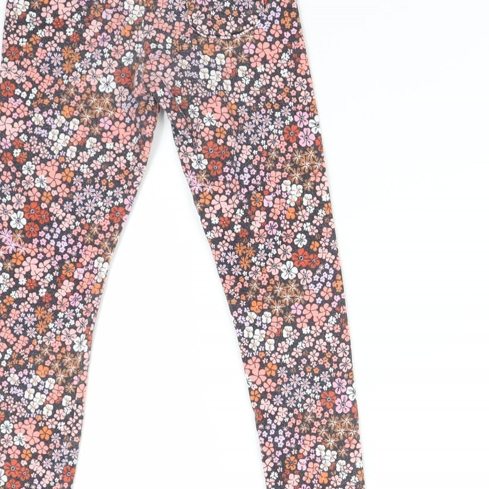 H&M Girls Multicoloured Floral  Jegging Trousers Size 3-4 Years