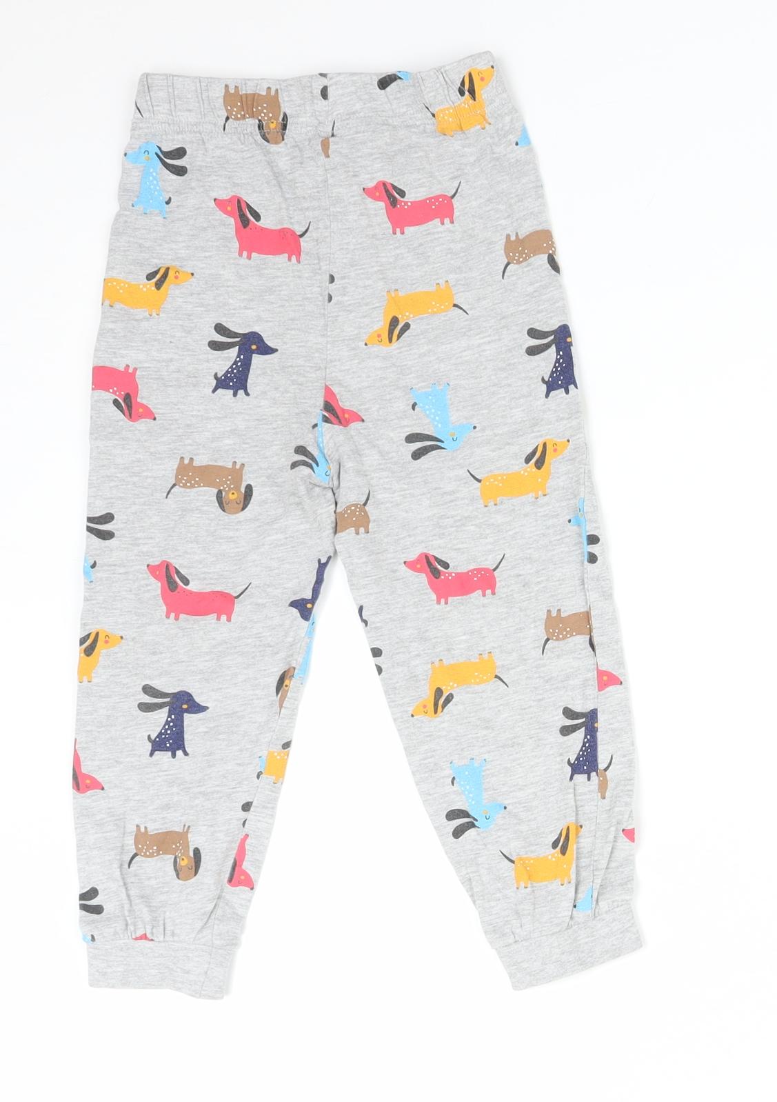 Matalan Girls Multicoloured Geometric  Jogger Trousers Size 3-4 Years