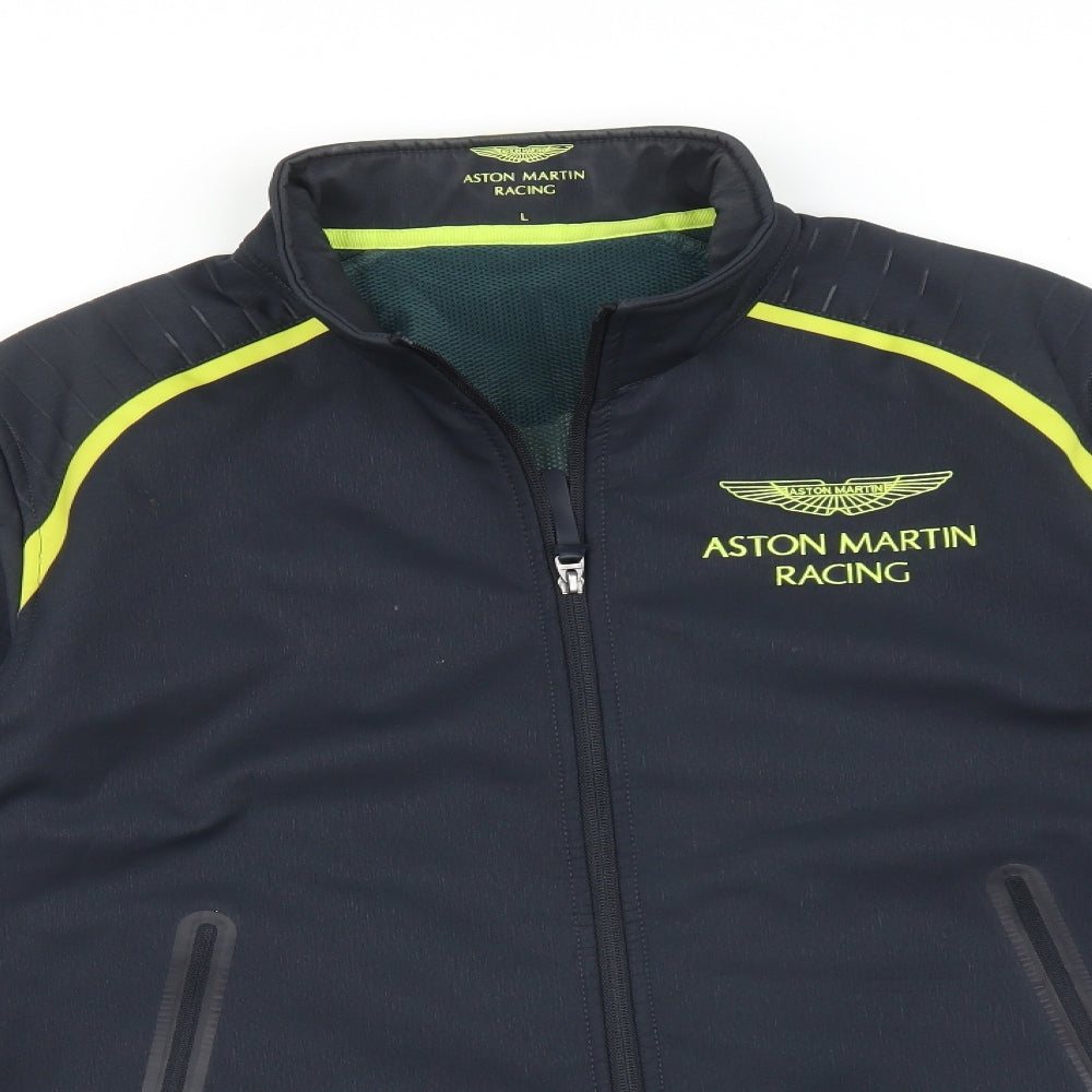 Aston Martin Mens Blue   Overcoat Coat Size L
