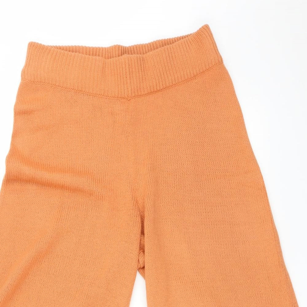 Boohoo Womens Orange   Trousers  Size 14 L22 in