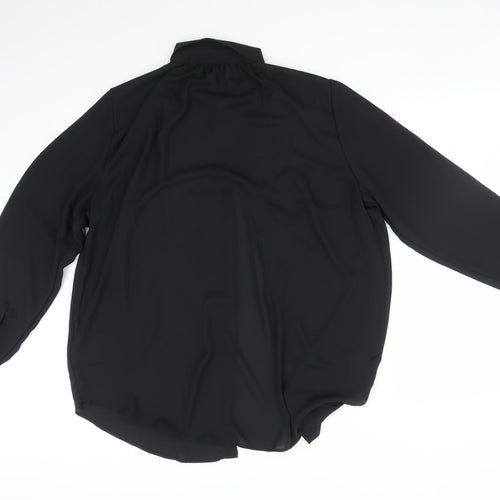 H&M Womens Black   Basic Button-Up Size M