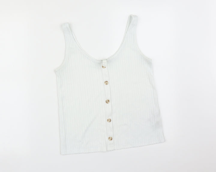 H&M Womens White Basic T-Shirt Size S