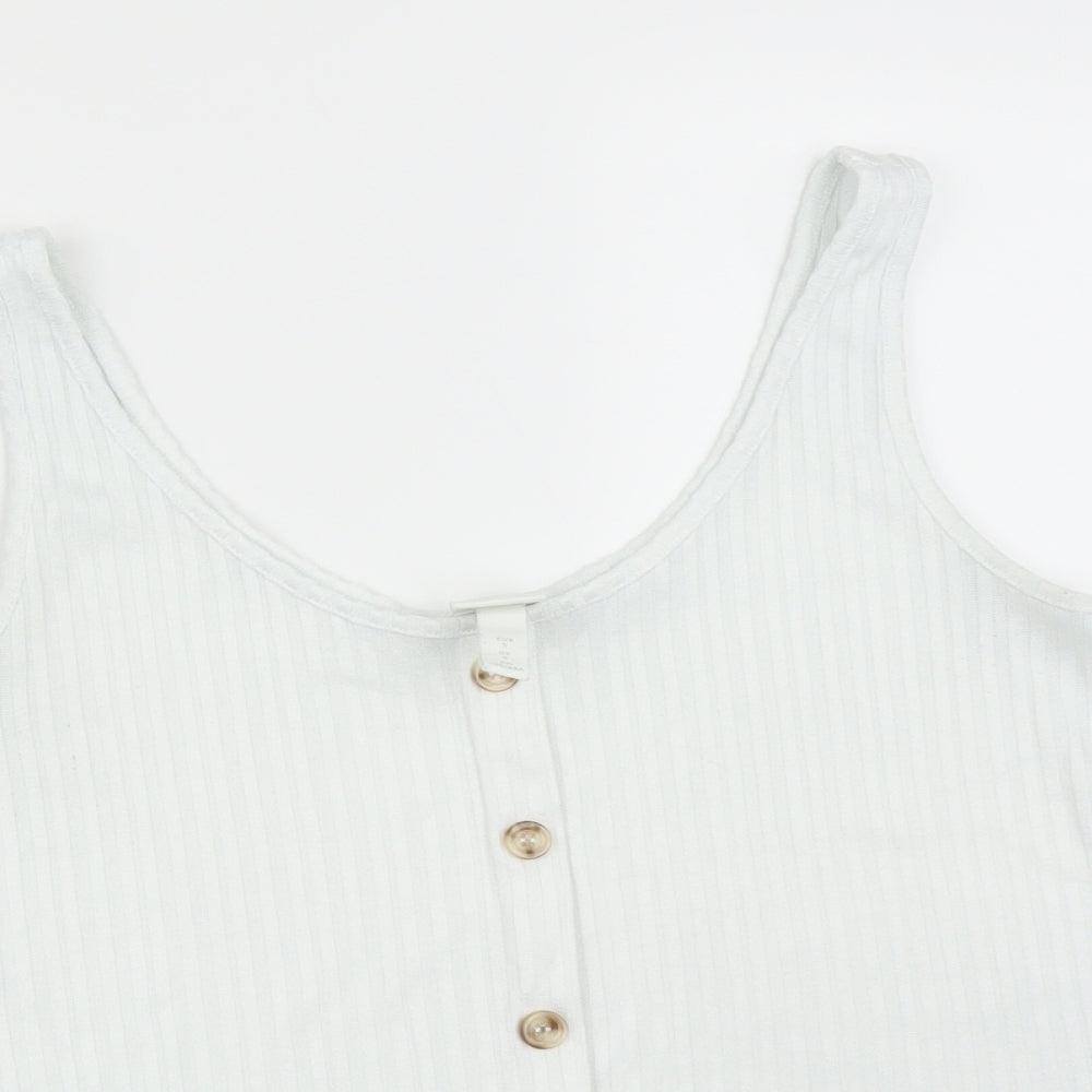 H&M Womens White   Basic T-Shirt Size S
