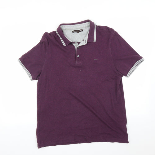 Michael Kors Mens Purple    Polo Size M
