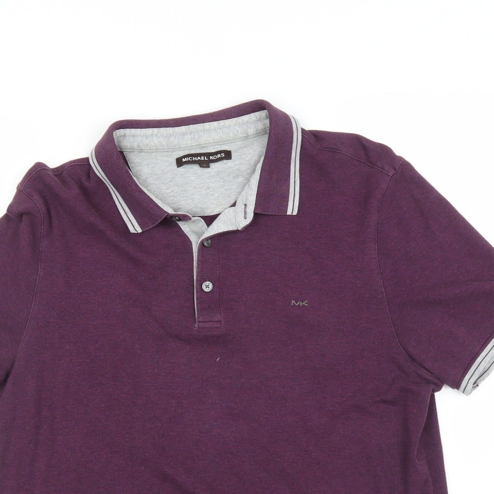 Michael Kors Mens Purple    Polo Size M
