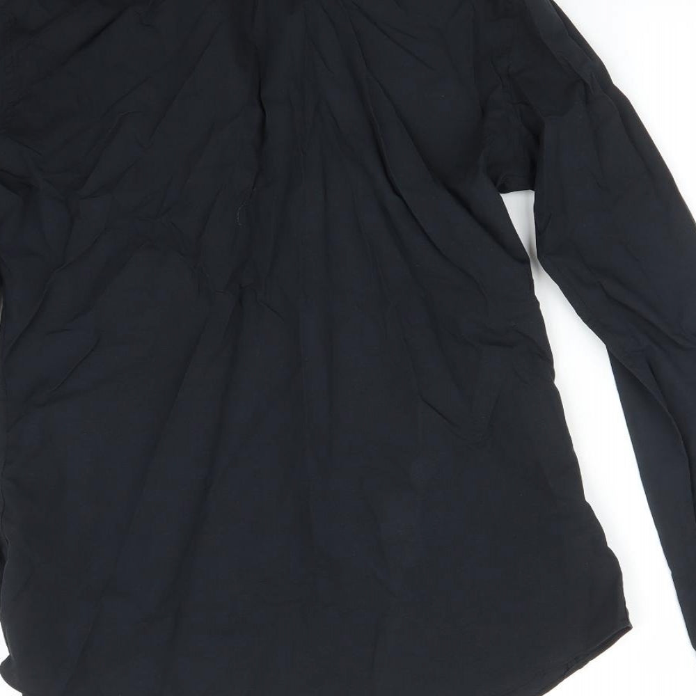 Topman Mens Black    Button-Up Size M