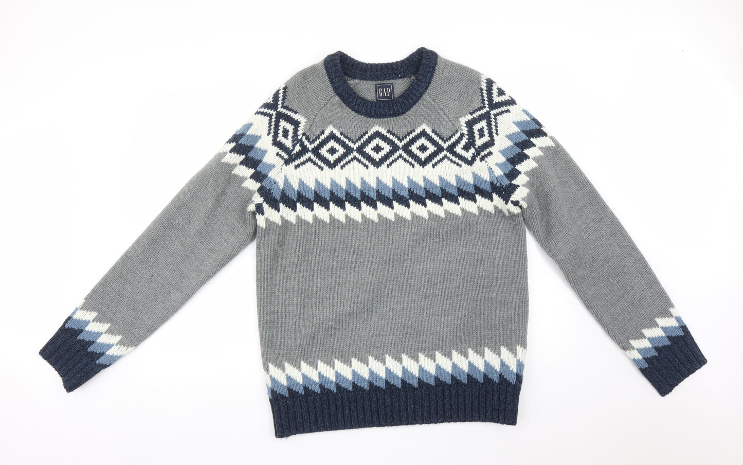 Gap Mens Multicoloured Argyle/Diamond  Pullover Jumper Size L
