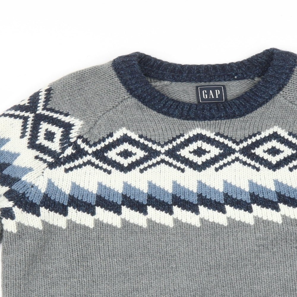 Gap Mens Multicoloured Argyle/Diamond  Pullover Jumper Size L