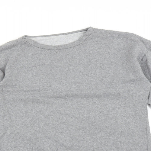 Preworn Womens Grey Geometric  Pullover Sweatshirt