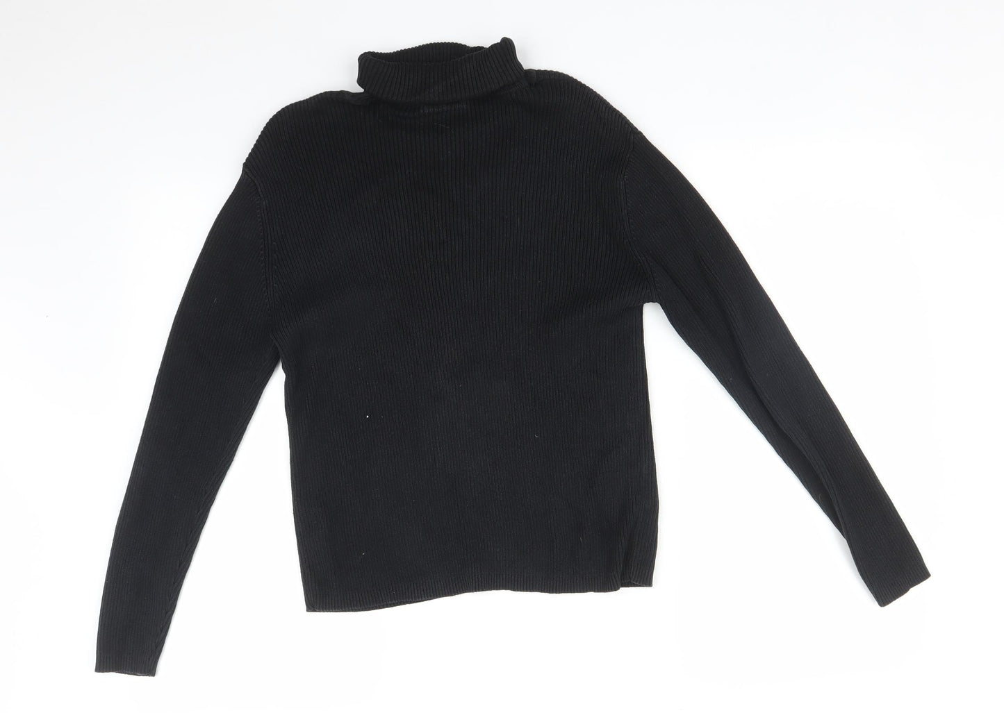 JOIE DE VIVRE Womens Black   Basic T-Shirt Size L