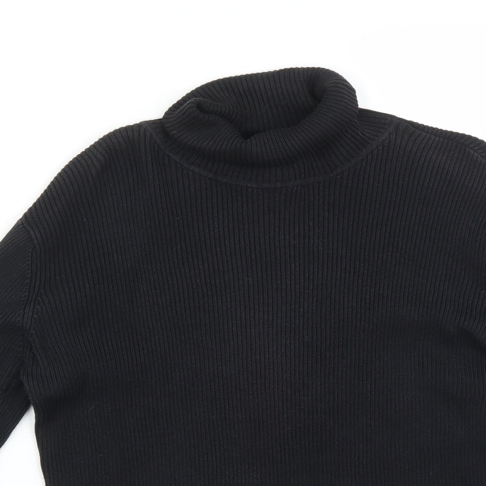 JOIE DE VIVRE Womens Black   Basic T-Shirt Size L
