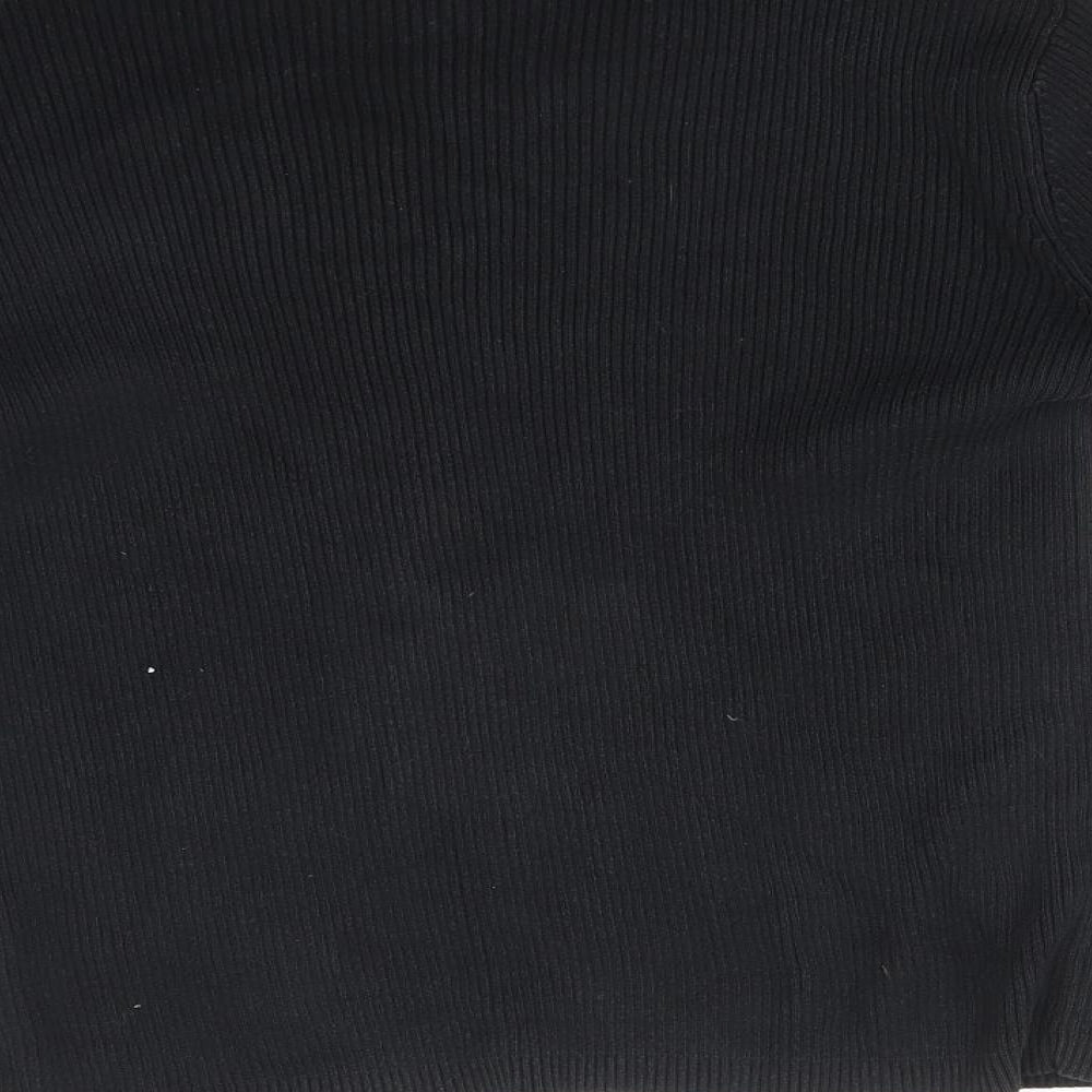 JOIE DE VIVRE Womens Black   Basic T-Shirt Size L