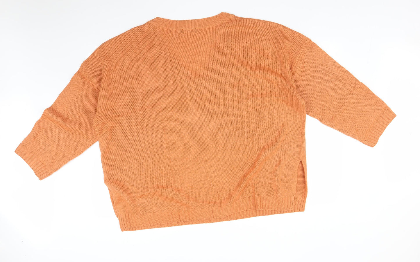 Boohoo Womens Orange   Pullover Jumper Size L