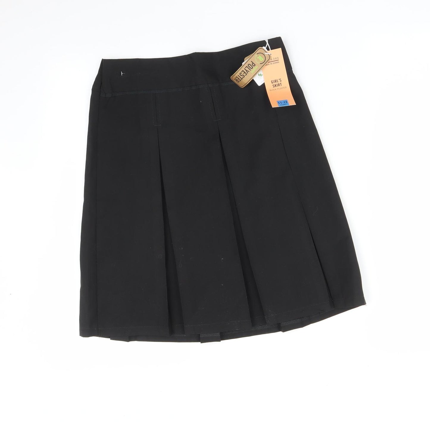 LILY & DAN Girls Black   Pleated Skirt Size 11-12 Years